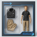Two‑Piece Kids Outfit With Polo Shirt And Gabardine Pants