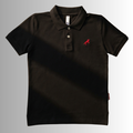 Black Polo Shirt With Red Horse Logo