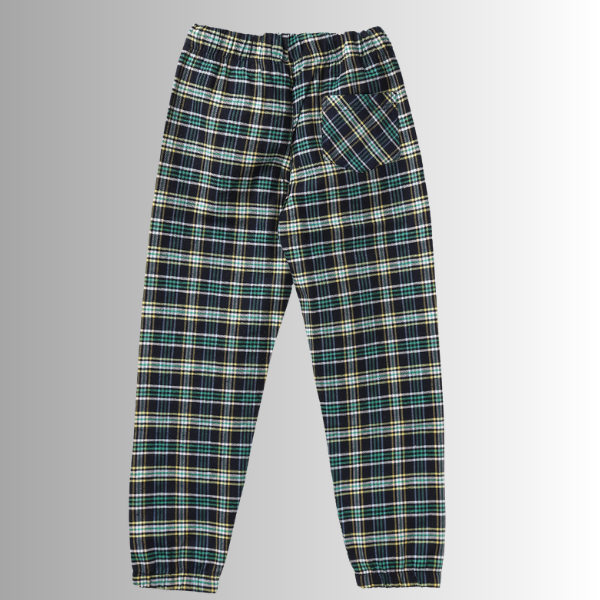 Plaid Pajama Pants With Elastic Waist And Drawstring