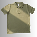 Olive Green Polo Shirt With Dark Horse Logo