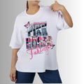 Graphic T‑Shirt – “Single Heart Pink Roses Faking” Butterfly Design