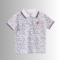 Polo Shirt – “Love” Pattern With Red And Blue Print