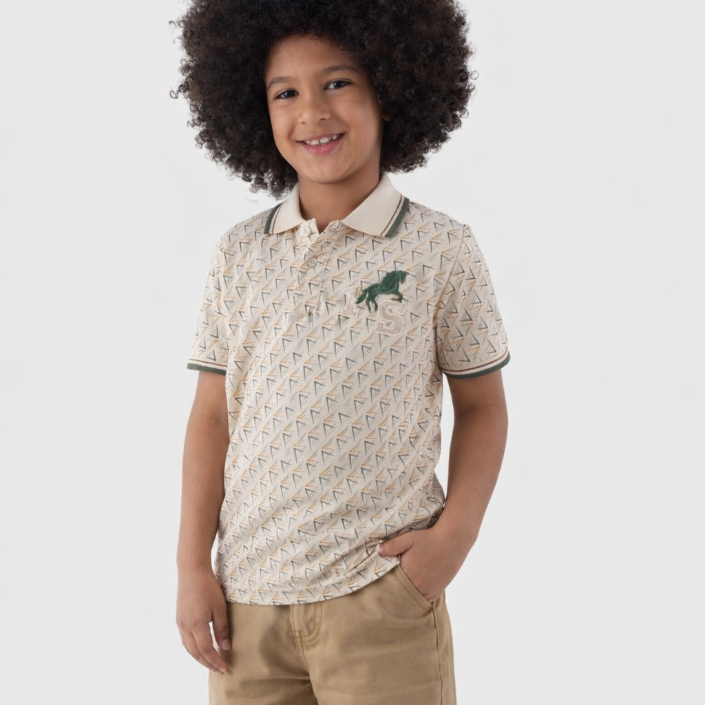 SET Two‑Piece Kids Outfit With Polo Shirt And Gabardine Pants