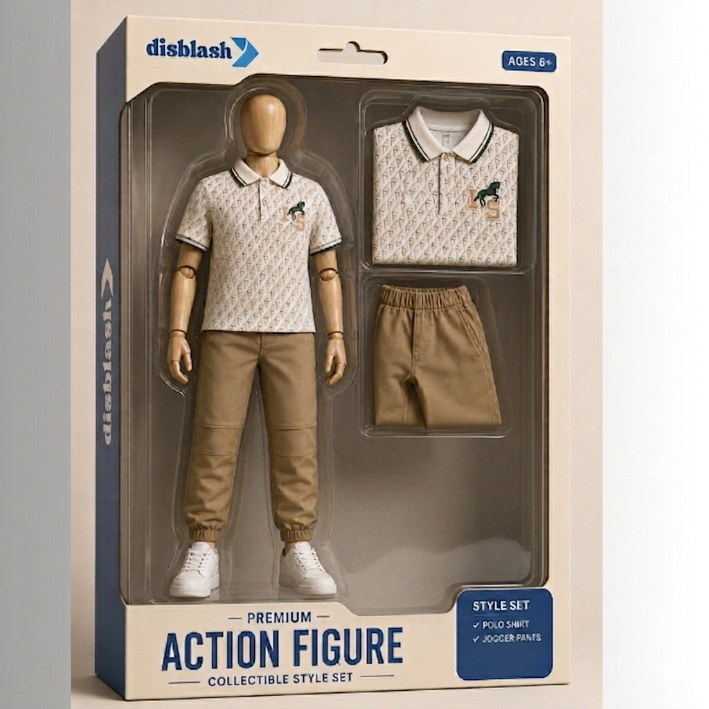 SET Two‑Piece Kids Outfit With Polo Shirt And Gabardine Pants
