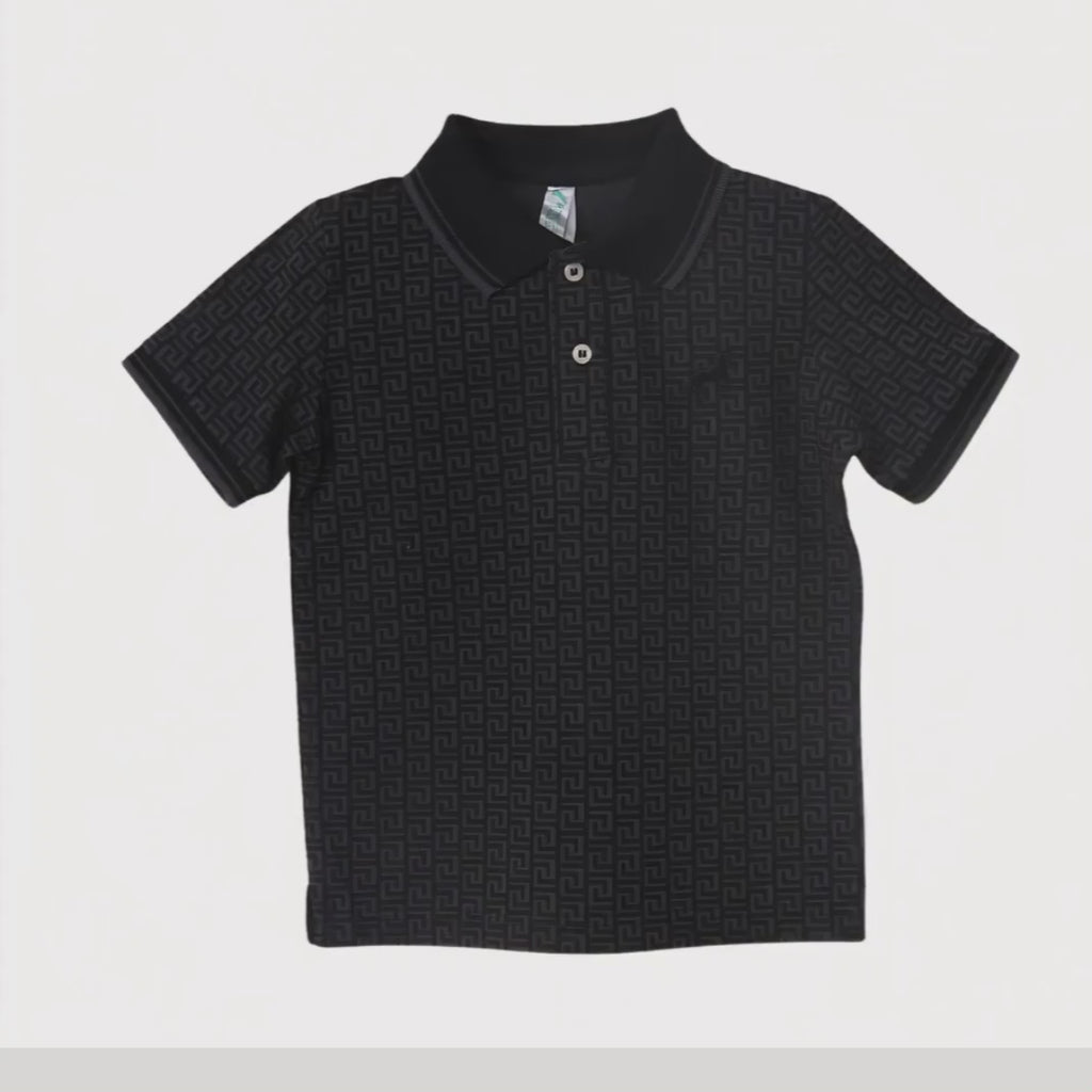 Polo Shirt – Geometric Pattern Classic Design